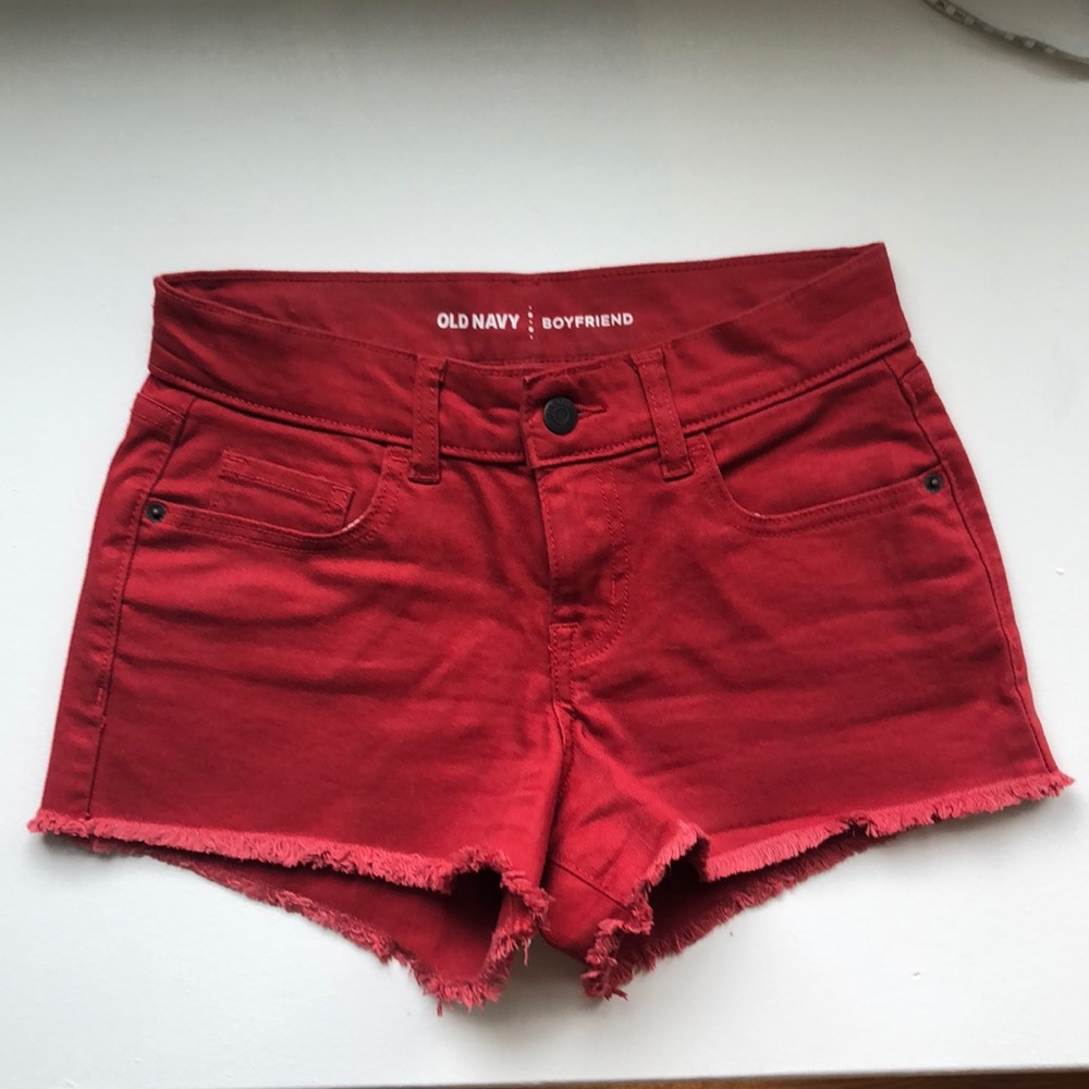 Old Navy Boyfriend Shorts red